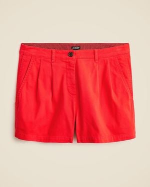 J.Crew "3" Pleated Heritage Chino Short" - Red