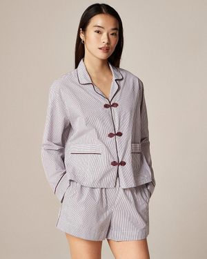 J.Crew Cotton Poplin Pajama Short Set - Multicolor