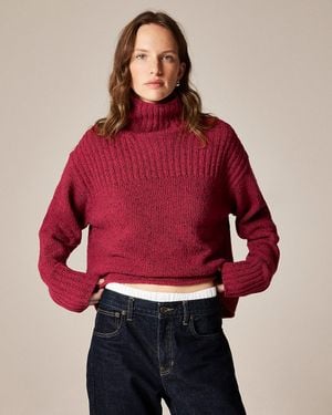 J.Crew Ribbed Turtleneck Sweater - Red