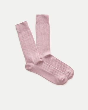 J.Crew Ribbed Cotton-Blend Socks - Pink