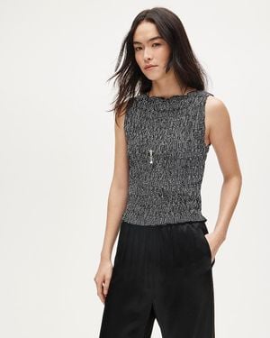 J.Crew Smocked Shell Tank Top - Gray