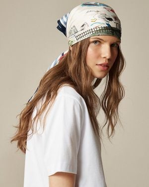 J.Crew Limited-Edition Hamptons Oversized Silk Bandana - Multicolor