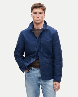 J.Crew Cotton Moleskin Chore Jacket - Blue