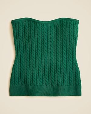 J.Crew Cable-Knit Tube Top - Green
