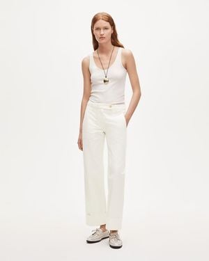 J.Crew Petite Cuffed Chino Pant - Natural