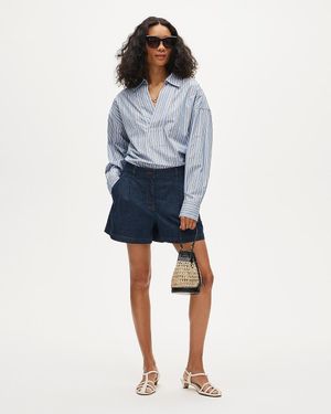 J.Crew Easy Pleated Short - Blue