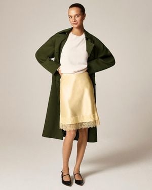 J.Crew Tall Gwen Lace-Trim Slip Skirt - Natural