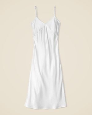 J.Crew Petite Plume Silk Cosette Nightdress - White