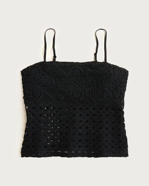 J.Crew Crochet Bandeau Tank Top - Black