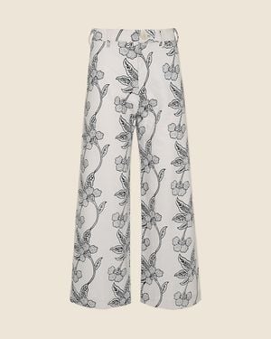J.Crew Sz Blockprints Disco Pant - White