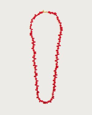 J.Crew Long Beaded Necklace - Pink