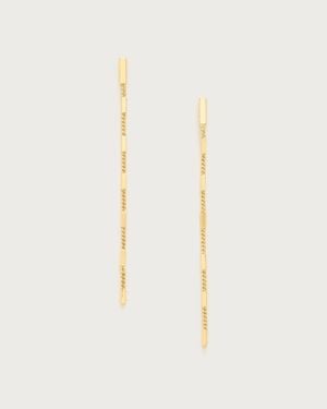 J.Crew Linear Chain Station Earrings - White