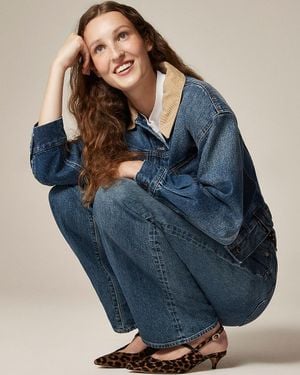 J.Crew Robin Slingback Kitten Heels - Blue