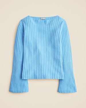 J.Crew Ribbed Boatneck Sweater - Blue