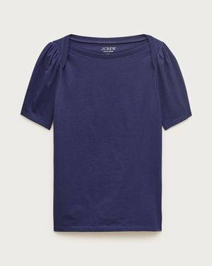 J.Crew Vintage Jersey Puff-Sleeve T-Shirt - Blue