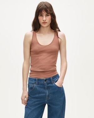 J.Crew Perfect Rib V-Neck Tank Top - Blue
