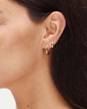 J.Crew Small Hoop Earrings Set-Of-Three - Natural