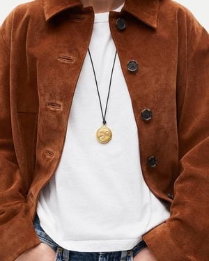 J.Crew Compact-Mirror Pendant Necklace - Brown