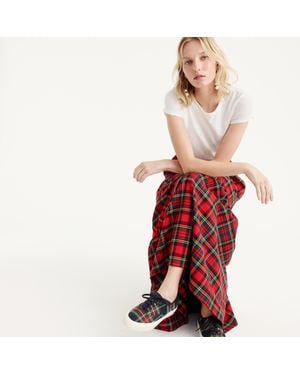 J.Crew Tiered Maxi Skirt In Tartan Plaid