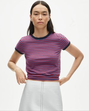 J.Crew Vintage Jersey Ringer T-Shirt - Purple