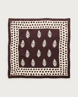 J.Crew Printed Silk Scarf - Black