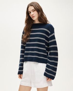 J.Crew Cashmere Wide-Sleeve Sweater - Blue