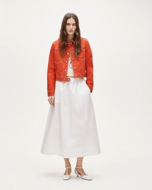 J.Crew Tall Pull-On Midi Skirt - White