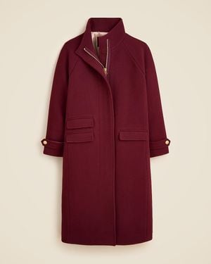 J.Crew Petite Long Toscana Coat - Red