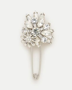J.Crew Bouquet Brooch - White