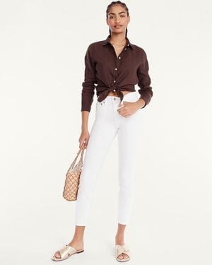 J.Crew "9" Mid-Rise Toothpick Jean - White
