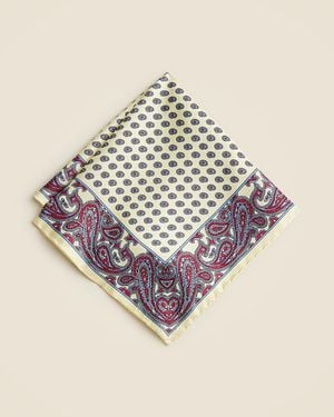 J.Crew Italian Silk Twill Pocket Square - Natural