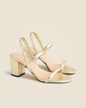 J.Crew Lucie Slingback Block-Heel Sandals - White