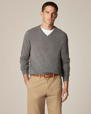 J.Crew Cashmere V-Neck Sweater - Gray