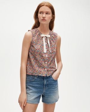 J.Crew Tie-Neck Tank Top - Blue