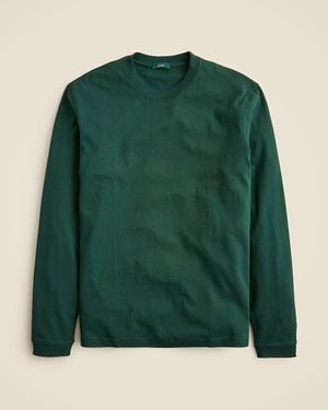 J.Crew Relaxed Long-Sleeve Premium-Weight Cotton T-Shirt - Green