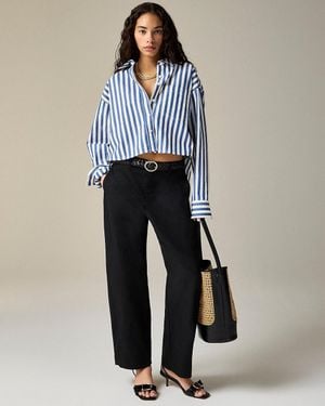 J.Crew Étienne Cropped Button-Up Shirt - Blue