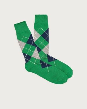 J.Crew Argyle Socks - Green