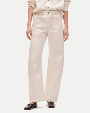 J.Crew Zoe Barrel Jean With Utility Pockets - Natural