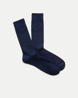J.Crew Ribbed Cotton-Blend Socks - Blue