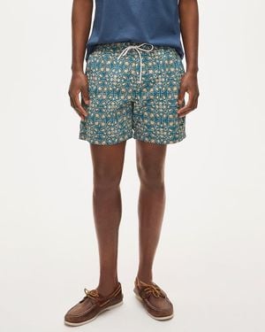 J.Crew "6" Soft-Lined Stretch Swim Trunk" - Blue