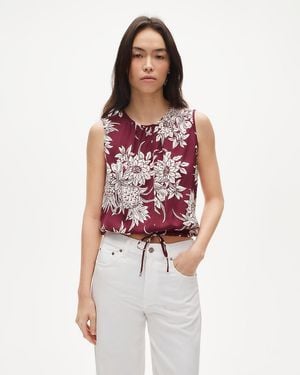 J.Crew Drawstring-Waist Tank Top - Red