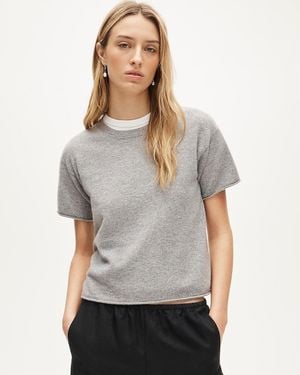 J.Crew Cashmere Relaxed T-Shirt - Gray