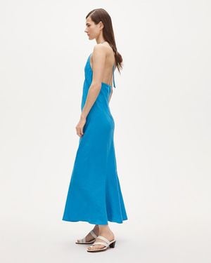 J.Crew V-Neck Halter Dress - Blue