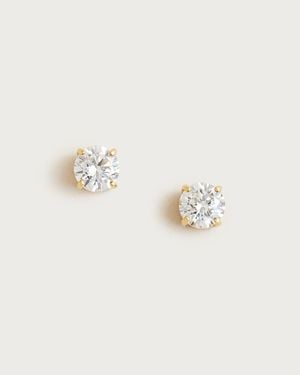 J.Crew Demi-Fine Cubic Zirconia Stud Earrings - Natural