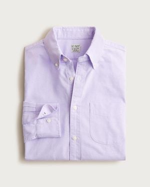 J.Crew Slim Untucked Broken-In Organic Cotton Oxford Shirt - Purple