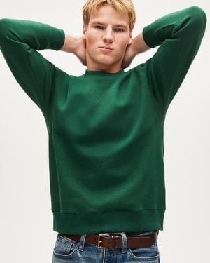 J.Crew Tall '83 Fleece Crewneck Sweatshirt - Green