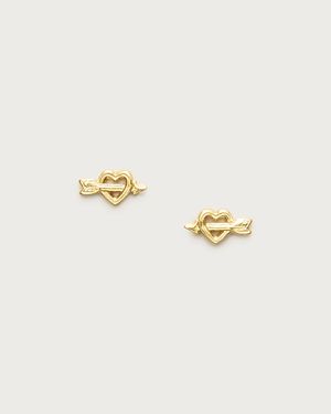 J.Crew 18K Vermeil Heart And Arrow Earrings - Metallic