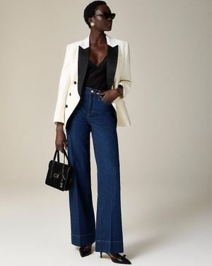 J crew wide leg trouser jean hot sale