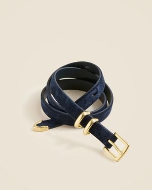 J.Crew Thin Suede Belt - Blue