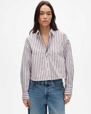 J.Crew Étienne Cropped Button-Up Shirt - Gray